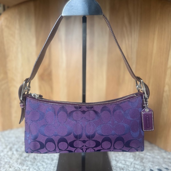 Rare Coach Vintage Y2K 2004 East West Purple/Plum Bag💜 - Picture 3 of 13